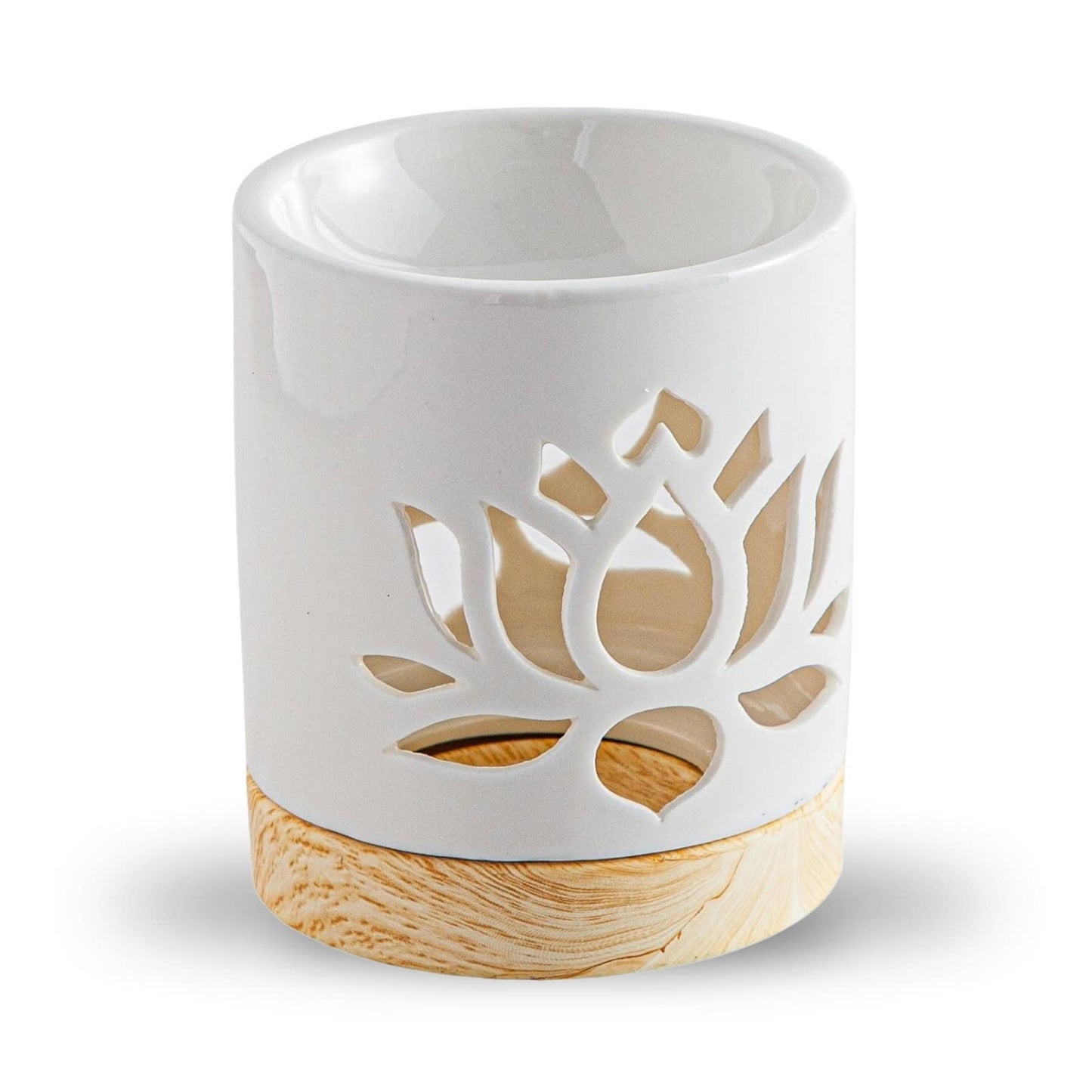 Lampe à parfum en céramique avec cire parfumée au nénuphar de Zen'Arome