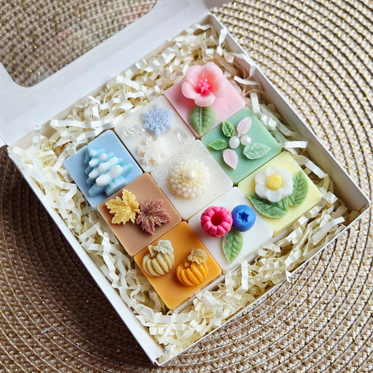 Wax Melts Geschenkset mit neun handgemachten Duftmelts