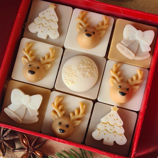 Cozy Christmas Forest Geschenkbox mit handgemachten Wax Melts aus Sojawachs