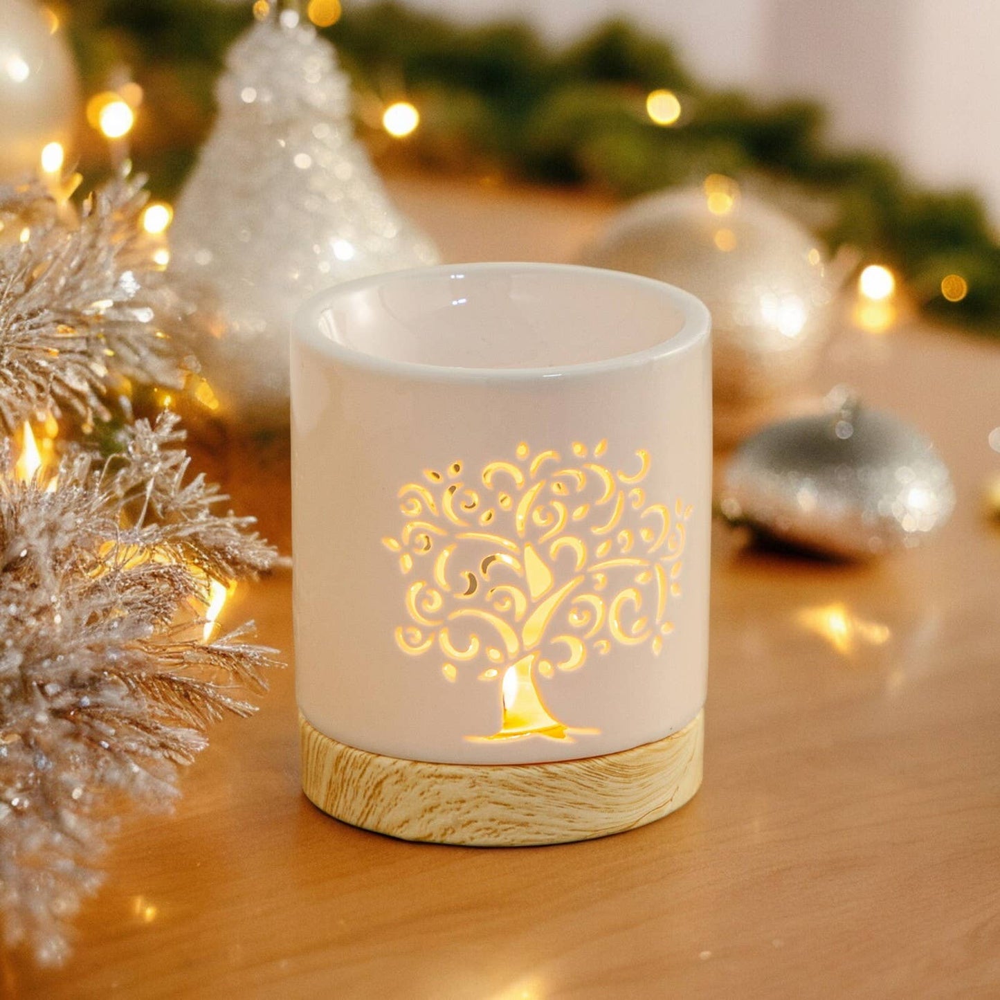 Baum des Lebens Duftlampe – Keramik Wachsschmelzer