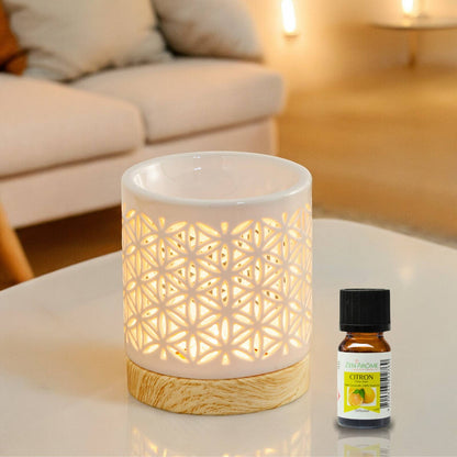 Lampe à parfum Fleur de Vie – brûleur en céramique