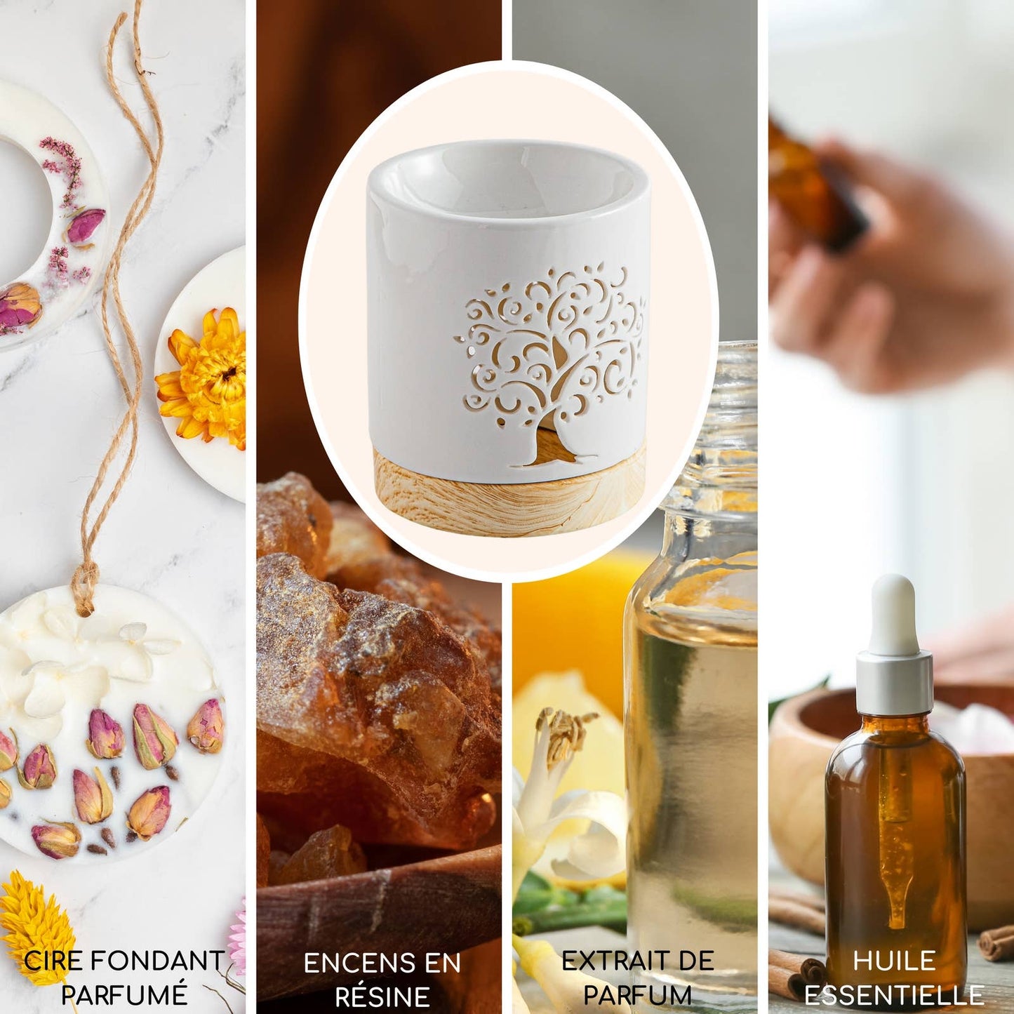 Baum des Lebens Duftlampe – Keramik Wachsschmelzer