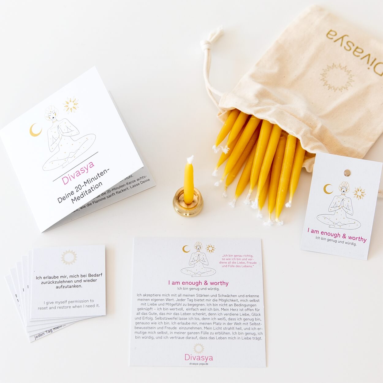 20-Minuten-Kerzen | I am enough & worthy