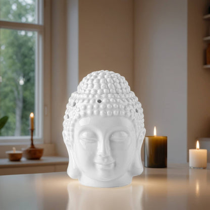 White Buddha Ceramic Oil & Wax Burner “Dhyana”