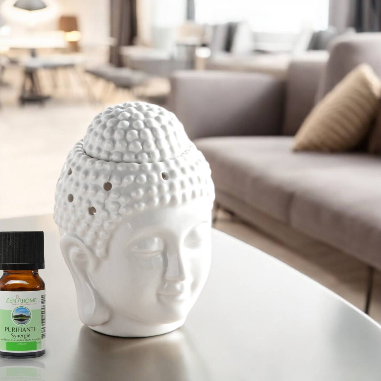 White Buddha Ceramic Oil & Wax Burner “Dhyana”