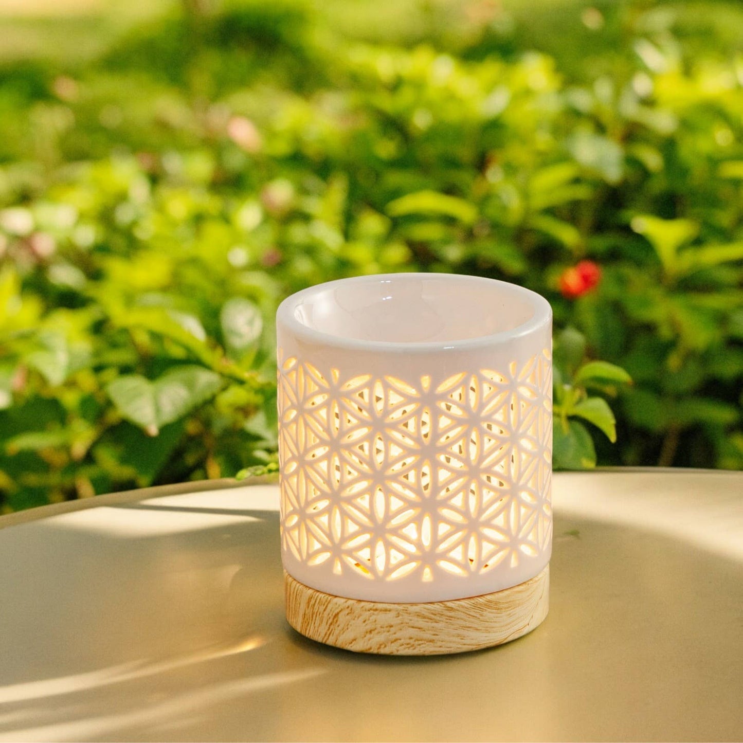 Lampe à parfum Fleur de Vie – brûleur en céramique