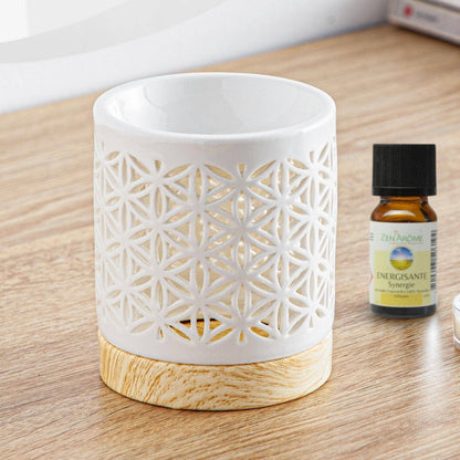 Lampe à parfum Fleur de Vie – brûleur en céramique