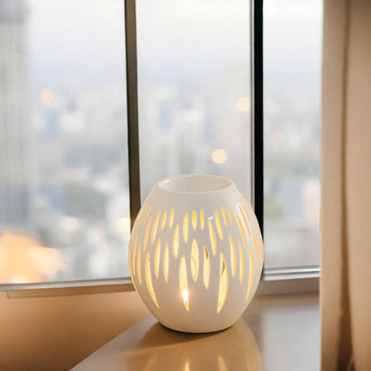 Ovali White Ceramic Oil & Wax Burner