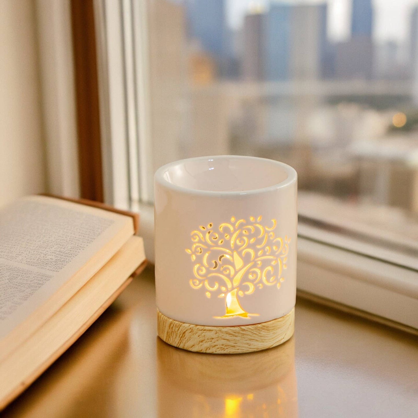 Baum des Lebens Duftlampe – Keramik Wachsschmelzer