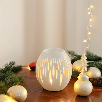 Ovali White Ceramic Oil & Wax Burner