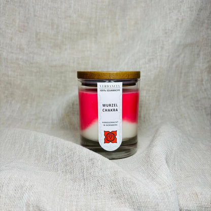 Soja-Duftkerze - Chakra-Kerze - "Wurzelchakra" - Yogakerze