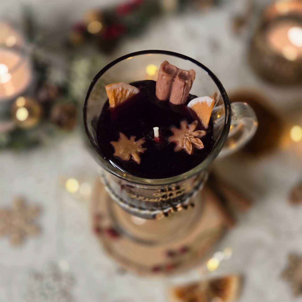 Glühwein Duftkerze im Glas