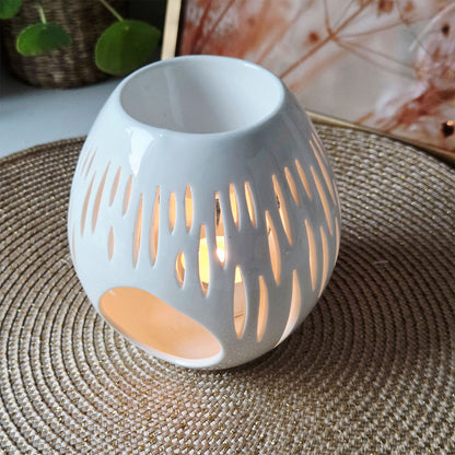 Ovale weiße Keramik Duftlampe für Wax Melts