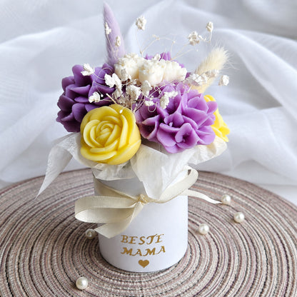 Dekorativer Wax Melts Blumenstrauß mit floralen Düften