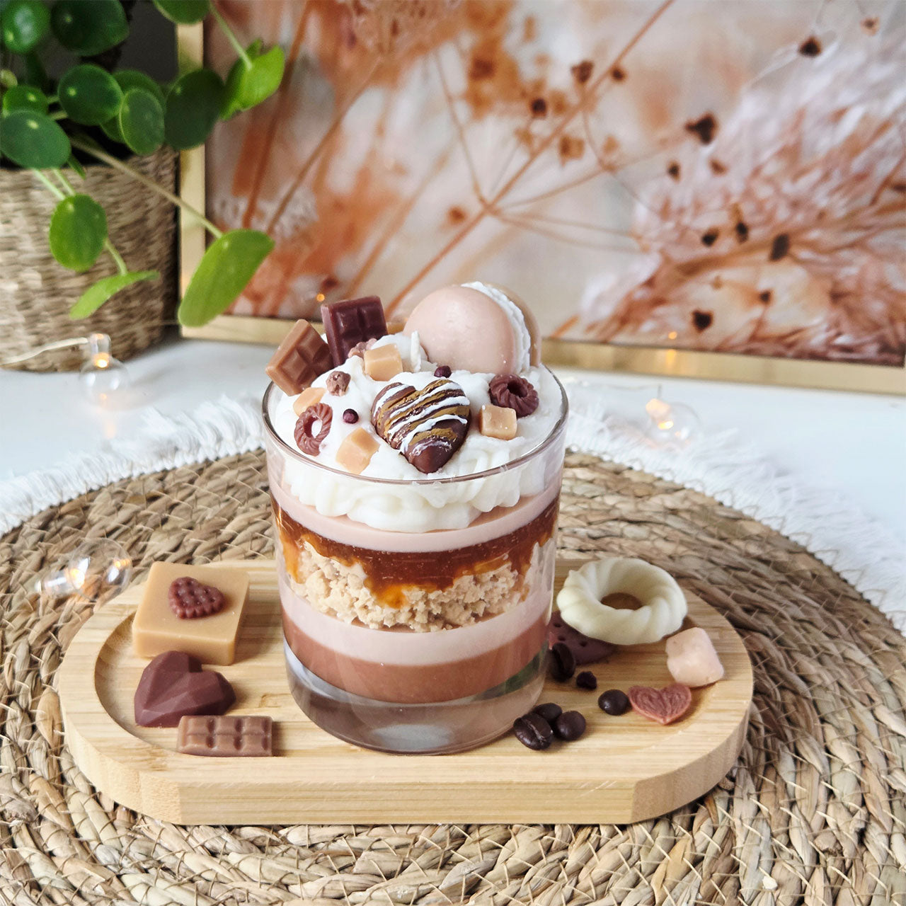 Caramel Mocha Dream Kerze im Glas mit 6 Schichten