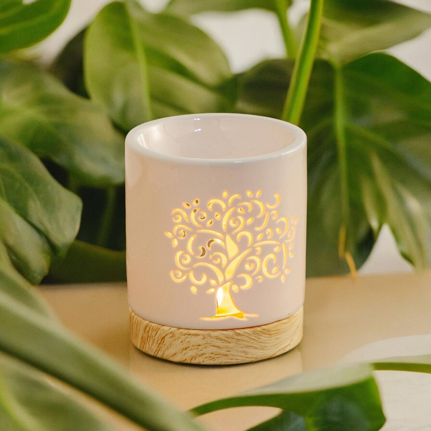 Baum des Lebens Duftlampe – Keramik Wachsschmelzer