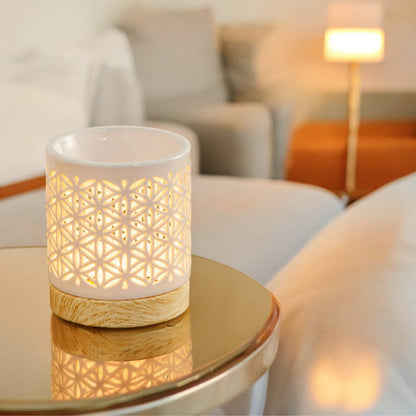 Lampe à parfum Fleur de Vie – brûleur en céramique