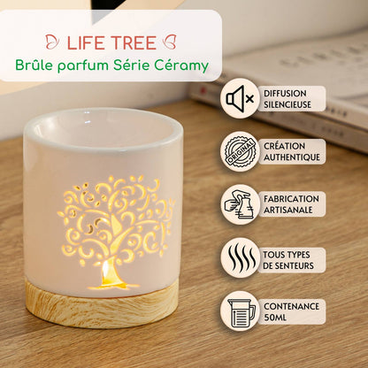 Baum des Lebens Duftlampe – Keramik Wachsschmelzer