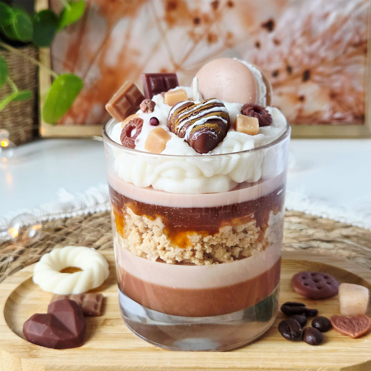 Gourmand Kerze mit Schoko-Mocha Duft