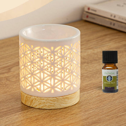 Lampe à parfum Fleur de Vie – brûleur en céramique
