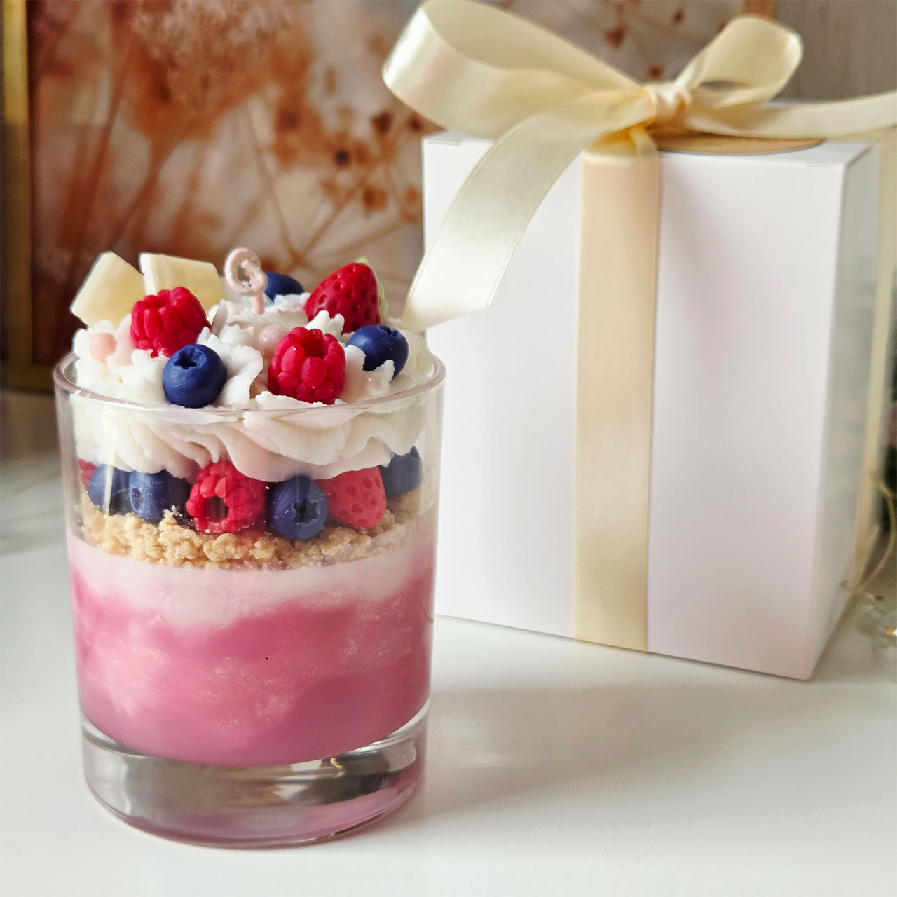 Dessertkerze als stilvolle Geschenkidee