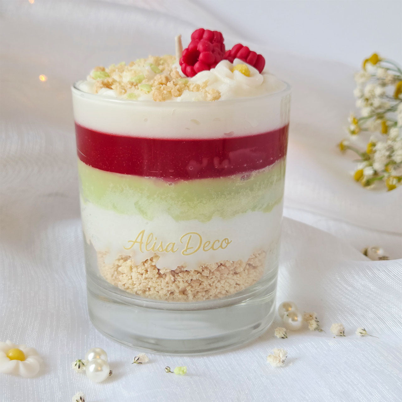 Dessertkerze als dekoratives Element im Wohnambiente