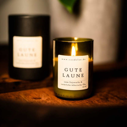 Gute Laune Duftkerze – Sojawachs Kerze mit frischen Zitrusnoten für positive Energie