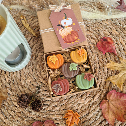 Handgemachte Duftkerze Kürbiszauber mit warmem Herbstduft