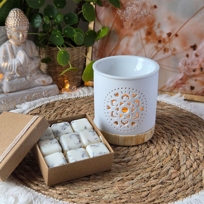 Duftlampe im Relax Set mit Lavender und Lemongrass Wax Melts