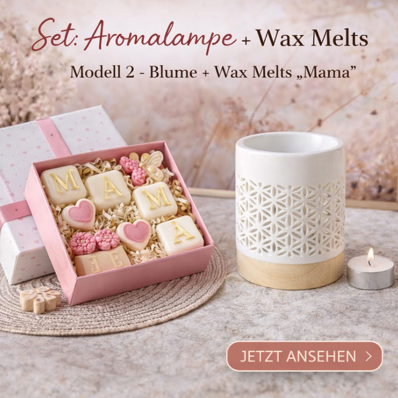 Aromalampe Set mit Duftwachs für Zuhause