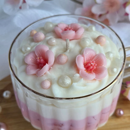 Sakura Latte – Bougie délicatement parfumée à la cire de soja