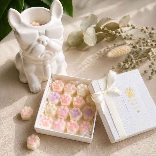 Powder Paws Duftset mit Keramik Duftlampe und Pastell Wax Melts