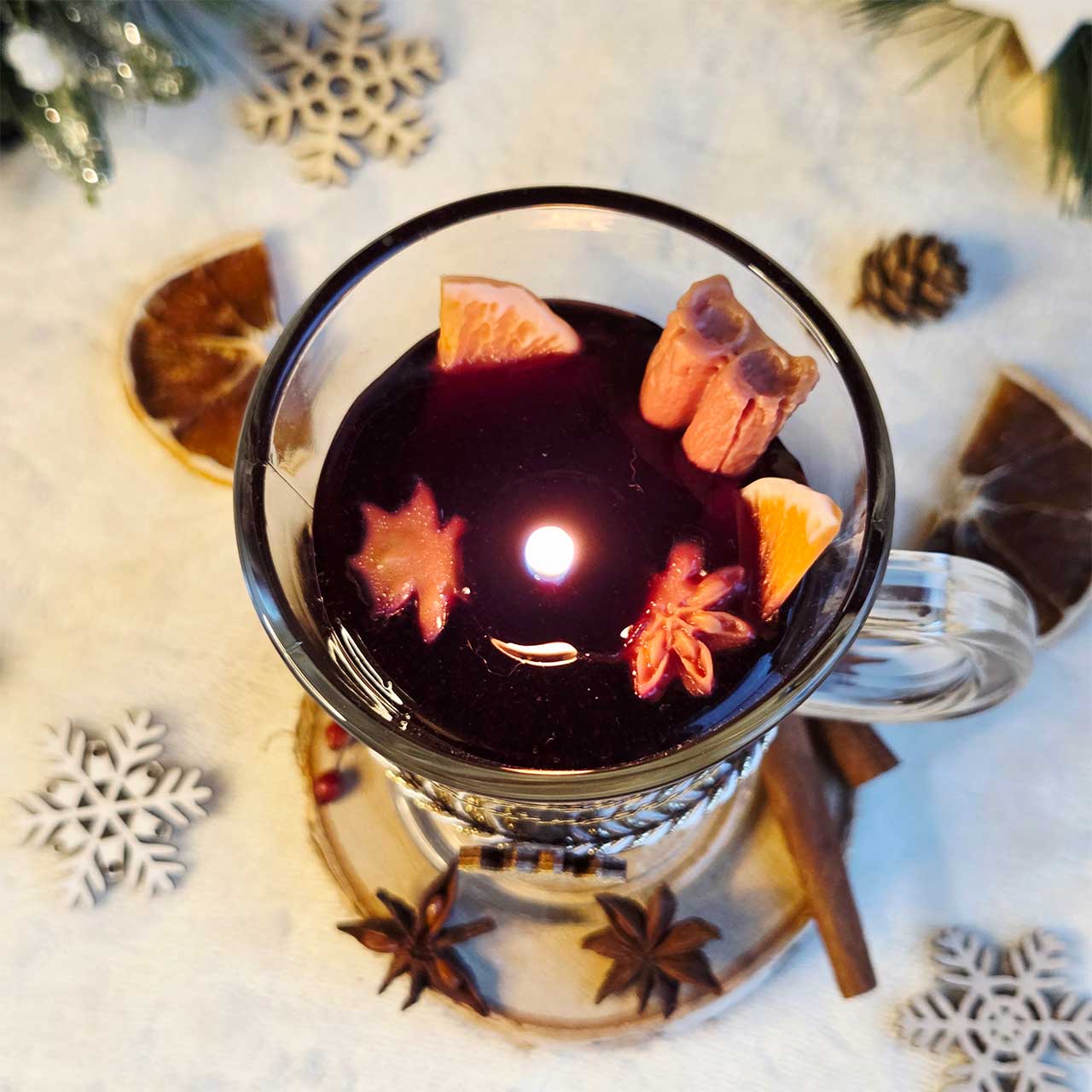 Glühwein Duftkerze im Glas