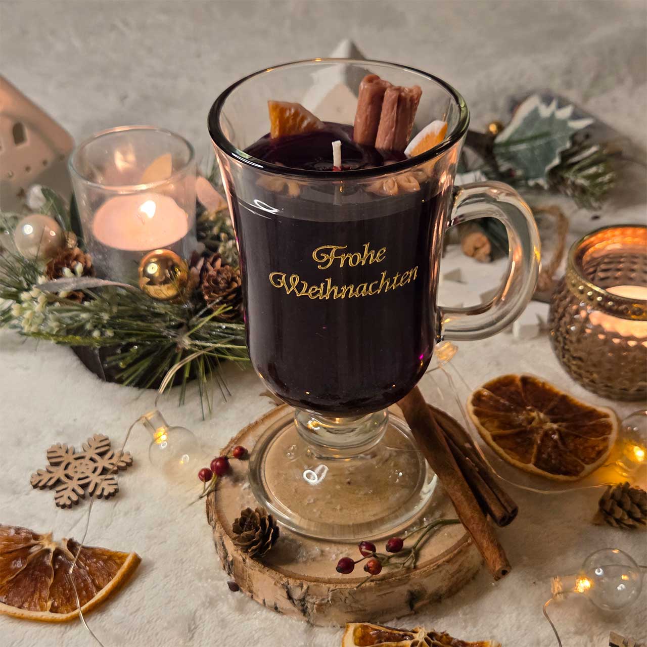 Glühwein Duftkerze im Glas
