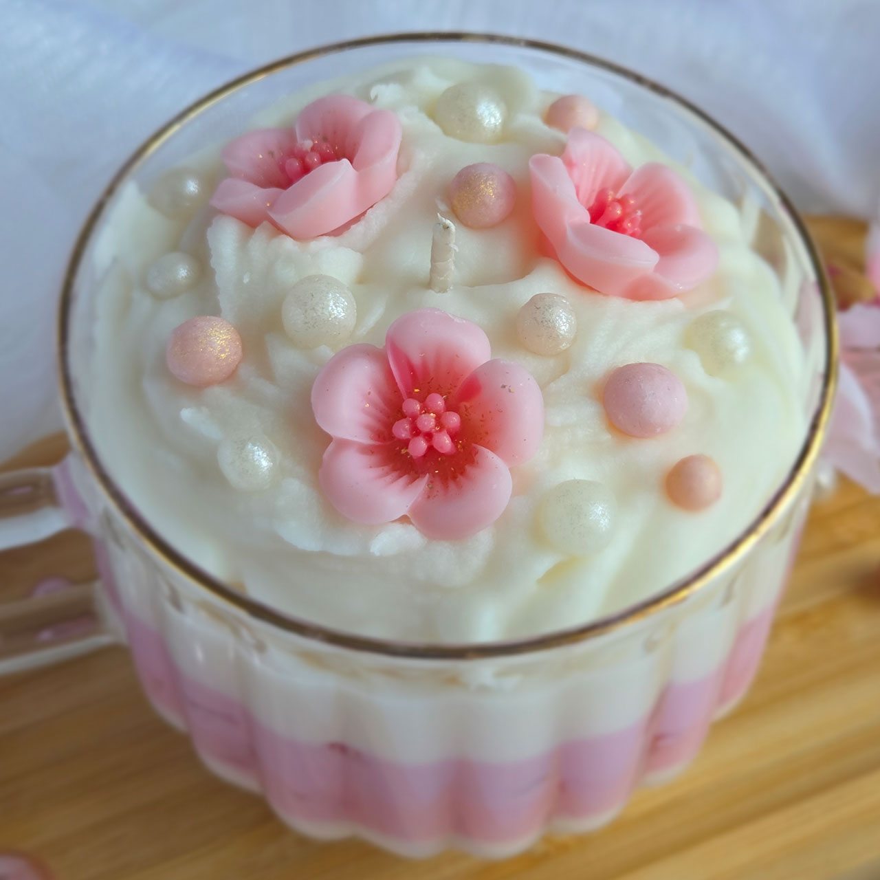 Sakura Latte – Bougie délicatement parfumée à la cire de soja