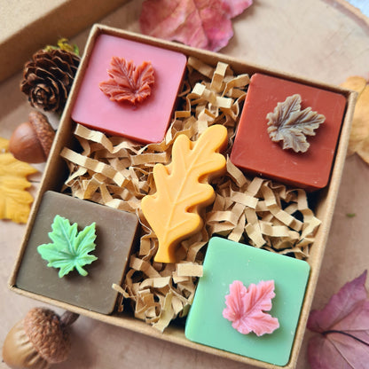 Herbstliche Blattform Wax Melts – liebevoll handgegossen