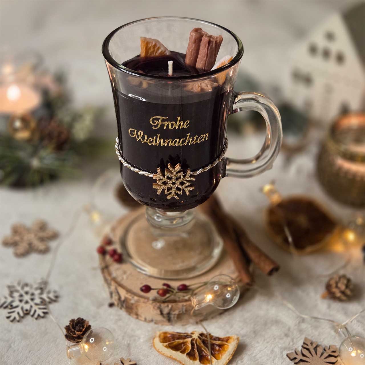 Glühwein Duftkerze im Glas