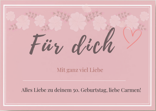 Grußkarte mit persönlicher Nachricht – Geschenk Ergänzung