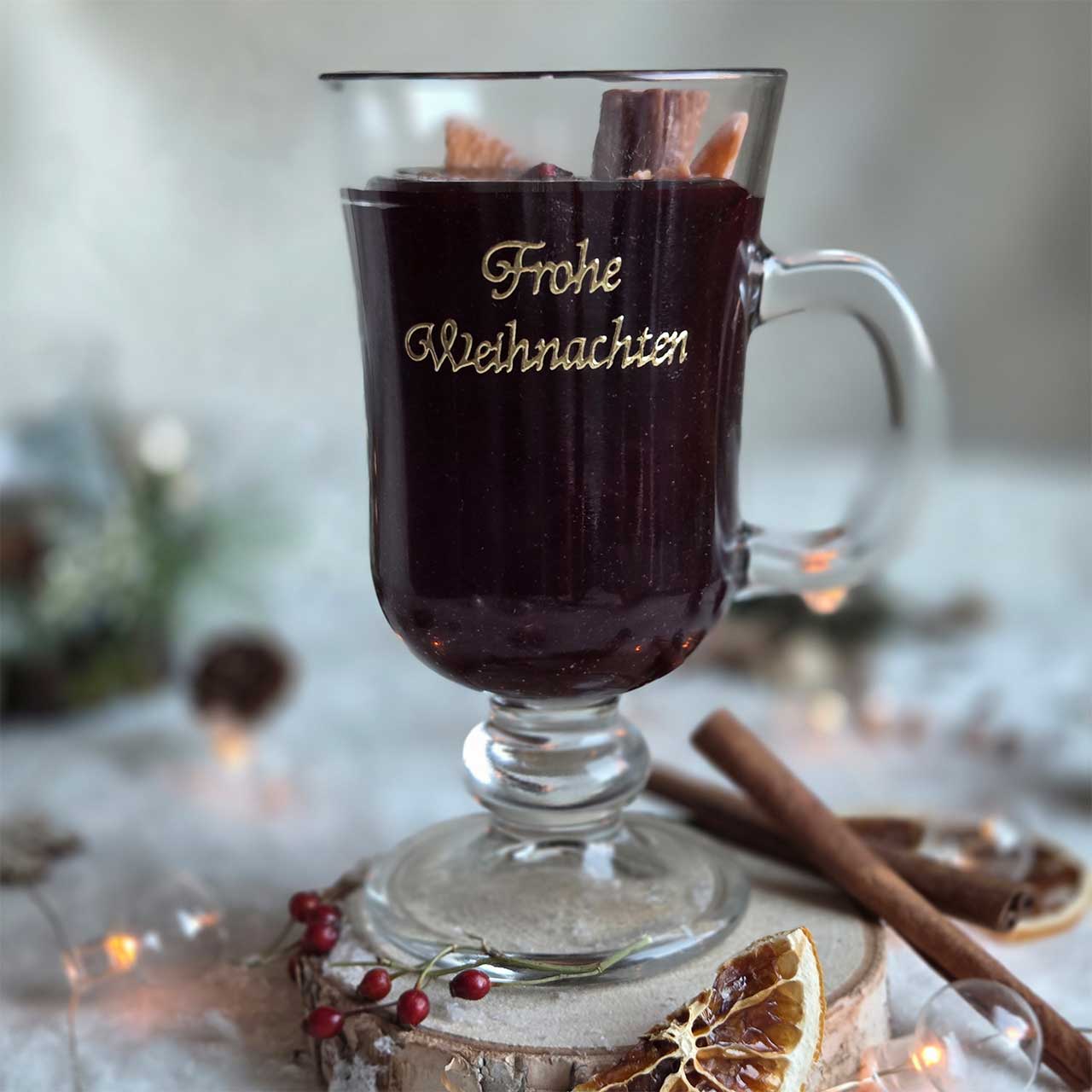 Glühwein Duftkerze im Glas