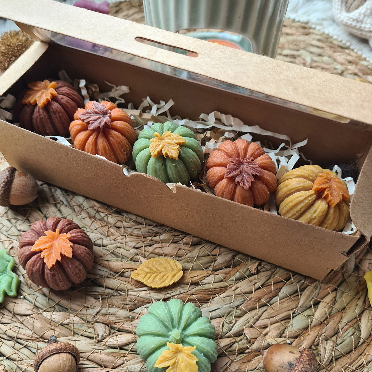 Farbmix der handgefertigten Kürbis Wax Melts