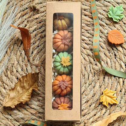 Seitenansicht der handgemachten Kürbis Wax Melts