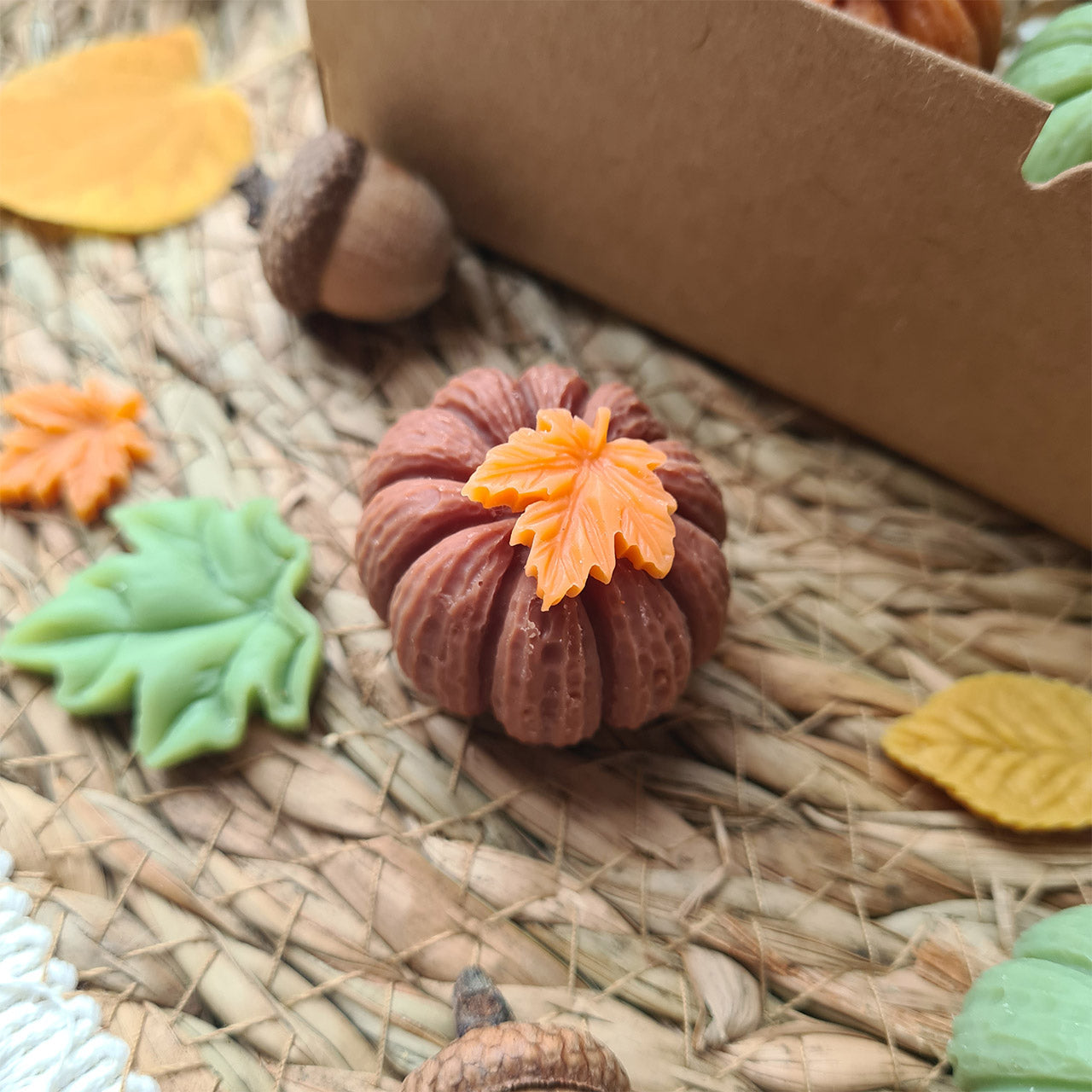 Pastellgelb Kürbis Wax Melt – Handgemacht für gemütliche Atmosphäre