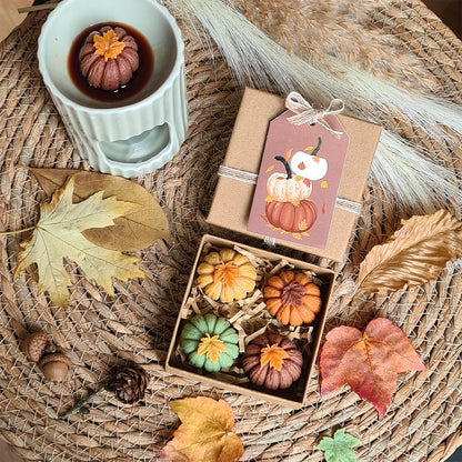 Detailaufnahme – filigrane Handarbeit der Kürbis Wax Melts