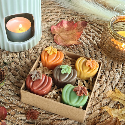 Herbstliche Stimmung mit der handgemachten Duftkerze Kürbiszauber