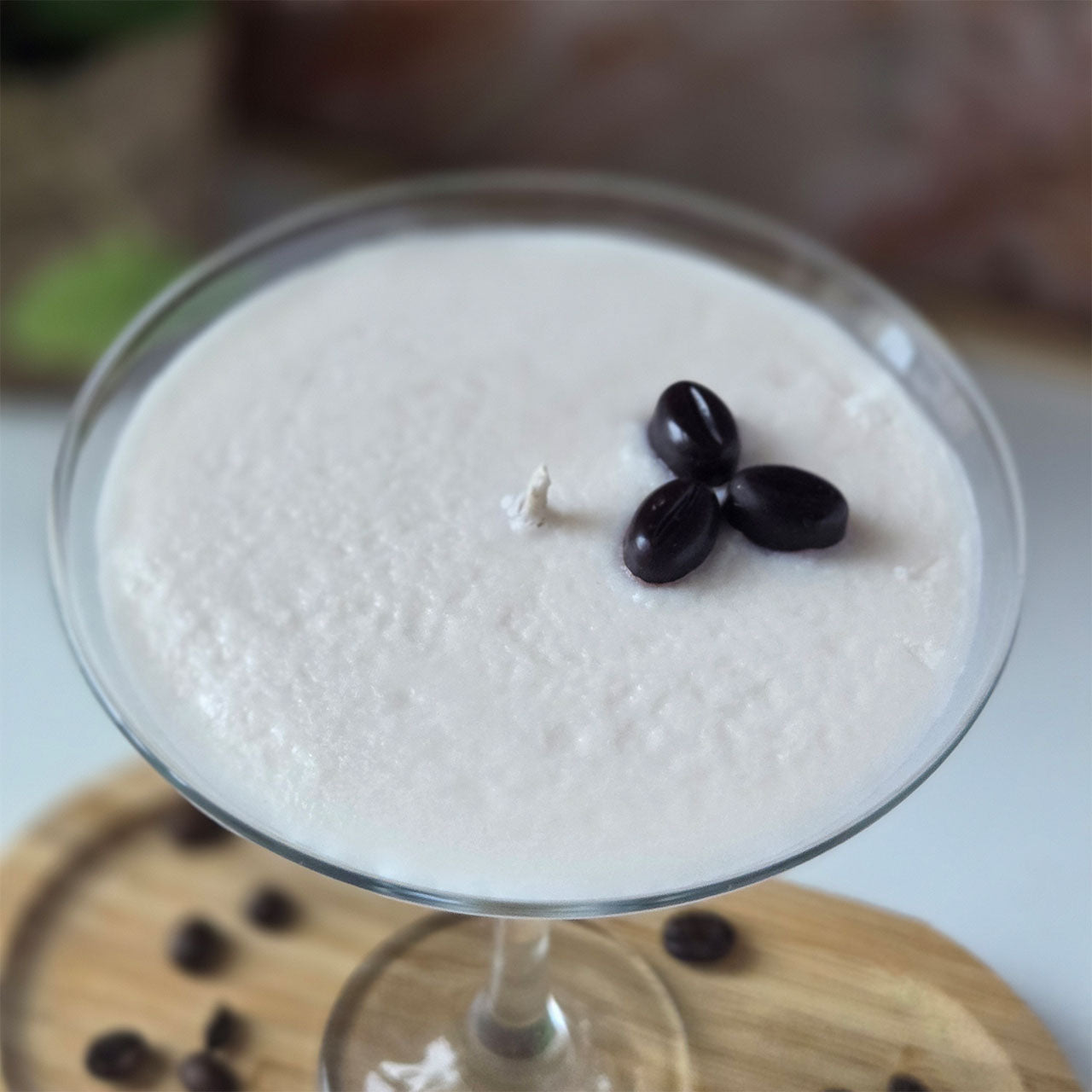 Dekorative Kaffee-Duftkerze für Barwagen und Coffee-Bar-Dekoration