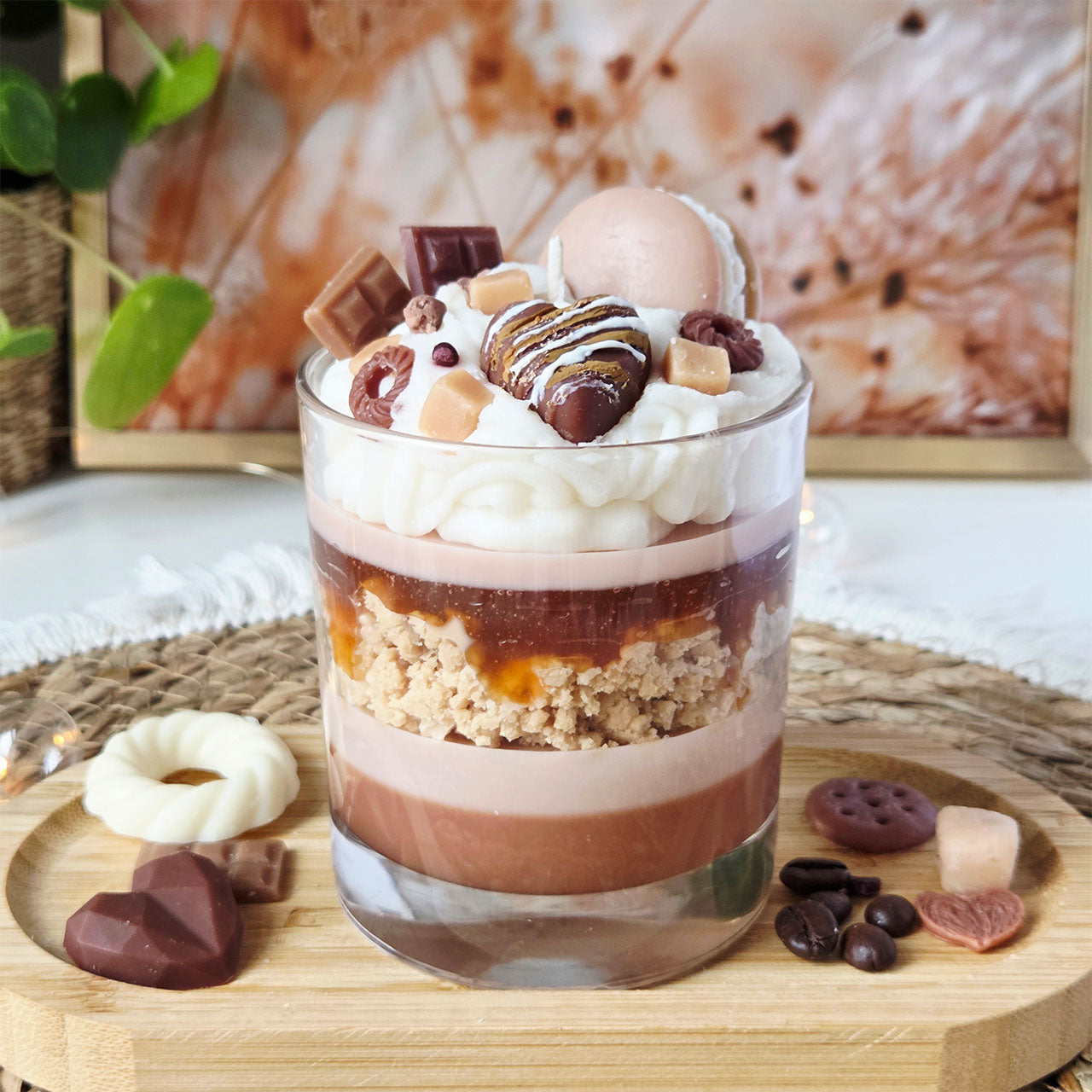 Coffee-inspirierte Duftkerze im Glas