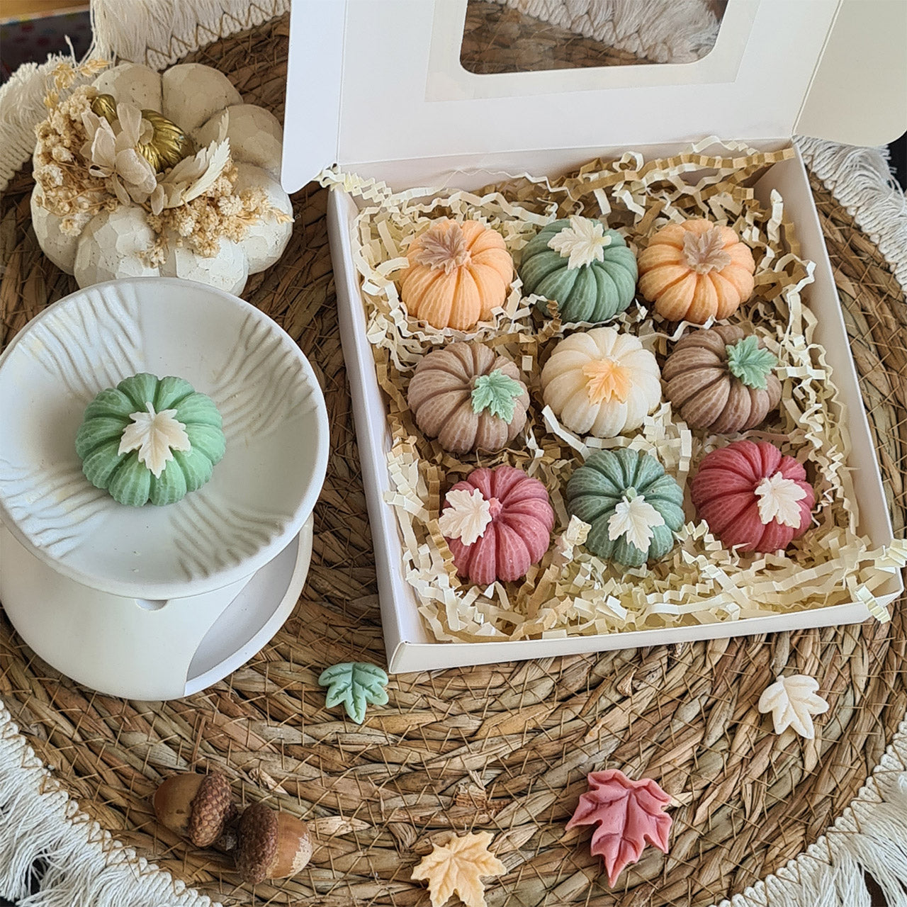 Herbstliche Deko mit sanften Kürbis-Wax Melts