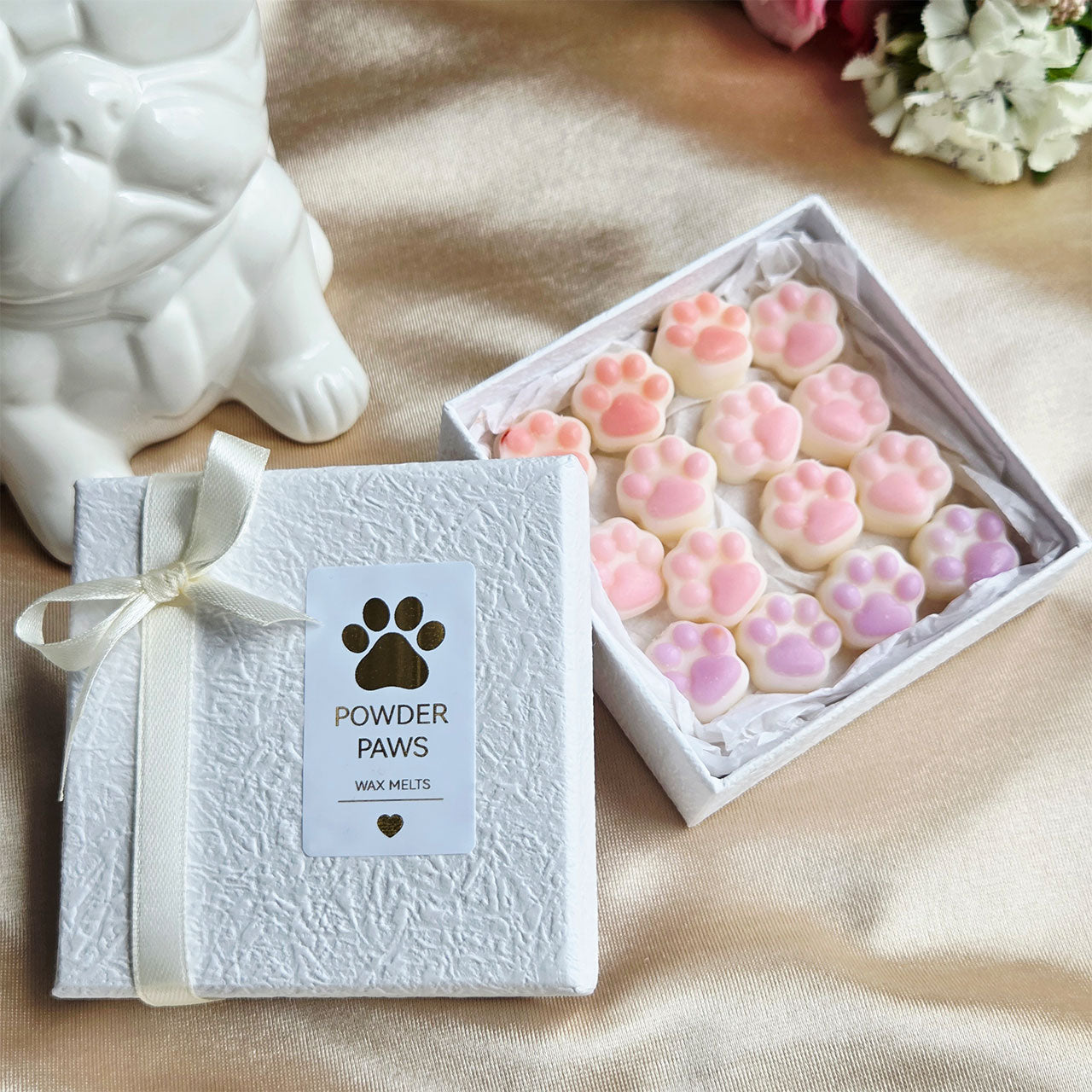 Pastellfarbene Paw Wax Melts als stilvolles Selfcare Geschenk