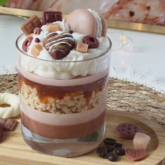 Caramel Mocha Dream Kerze im Glas mit 6 Schichten