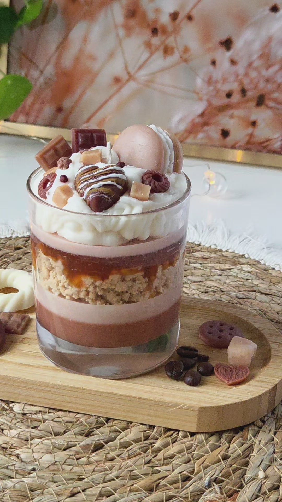 Caramel Mocha Dream Kerze im Glas mit 6 Schichten